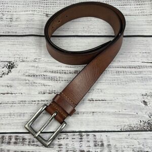 Stone Mountain Brown Belt Genuine Leather Size Large 38-40" Long Wide Y2K Style